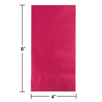 600 pc Bulk Hot Magenta 2 Ply Dinner Napkins