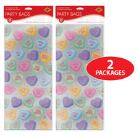 Bulk Candy Heart Cello Bags (12 Pkgs Per Case) by Beistle