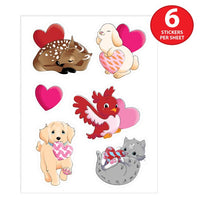 12 Packs Bulk Valentine's Day Stickers 4/Pack