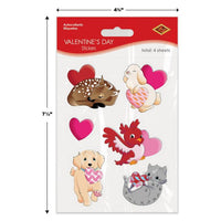 12 Packs Bulk Valentine's Day Stickers 4/Pack