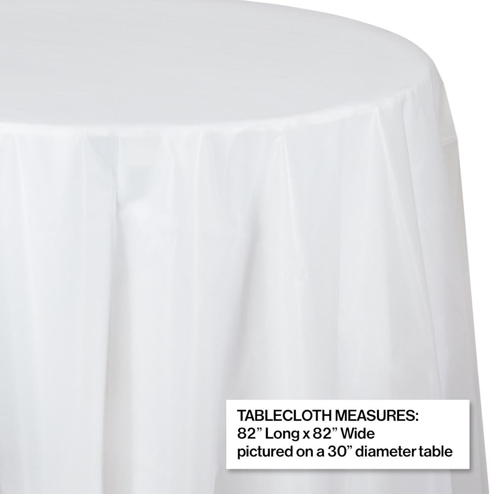 Clear Round Plastic Tablecover, 82" Party Decoration