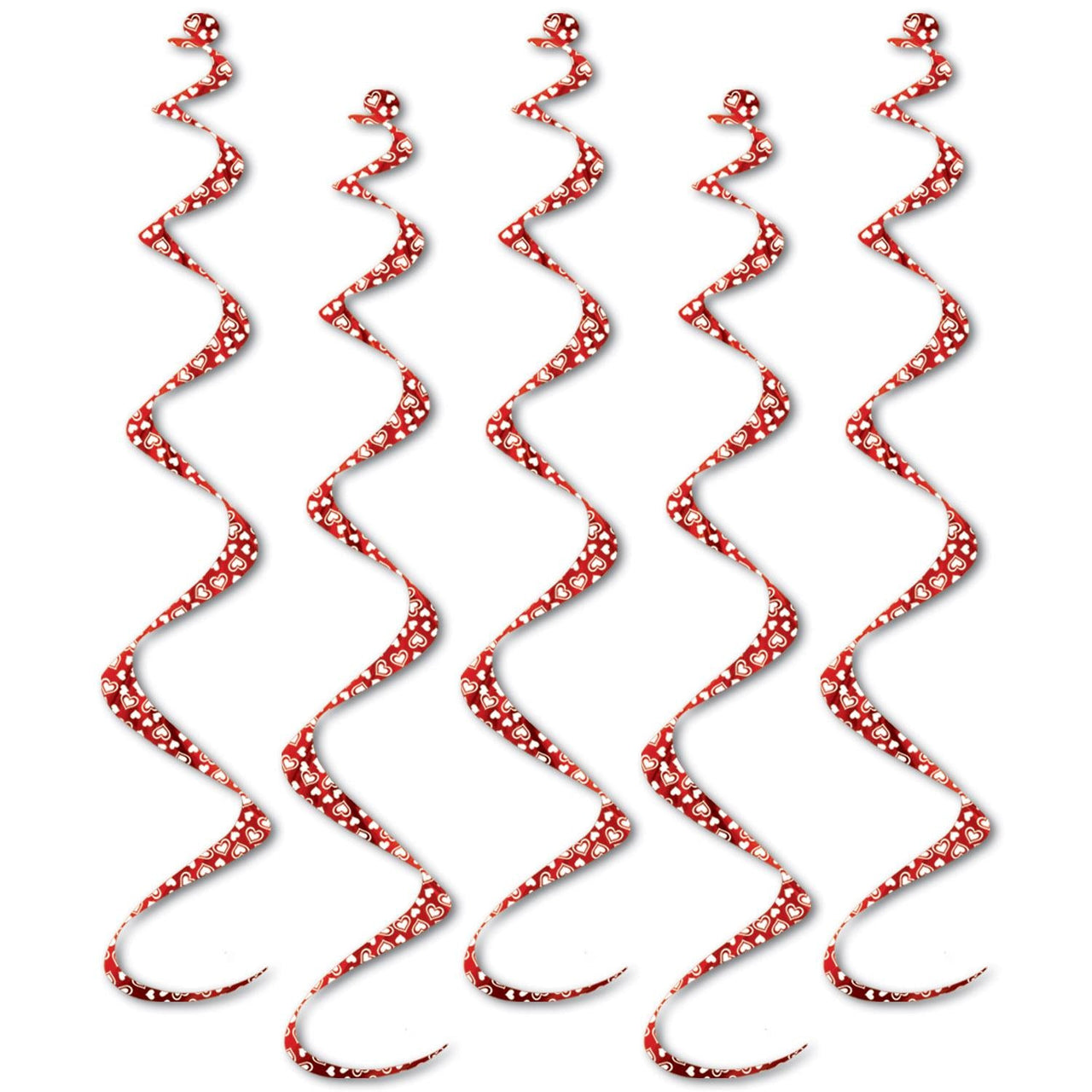 Valentine's Day Printed Heart Twirly Whirlys - Bulk/30 Whirls