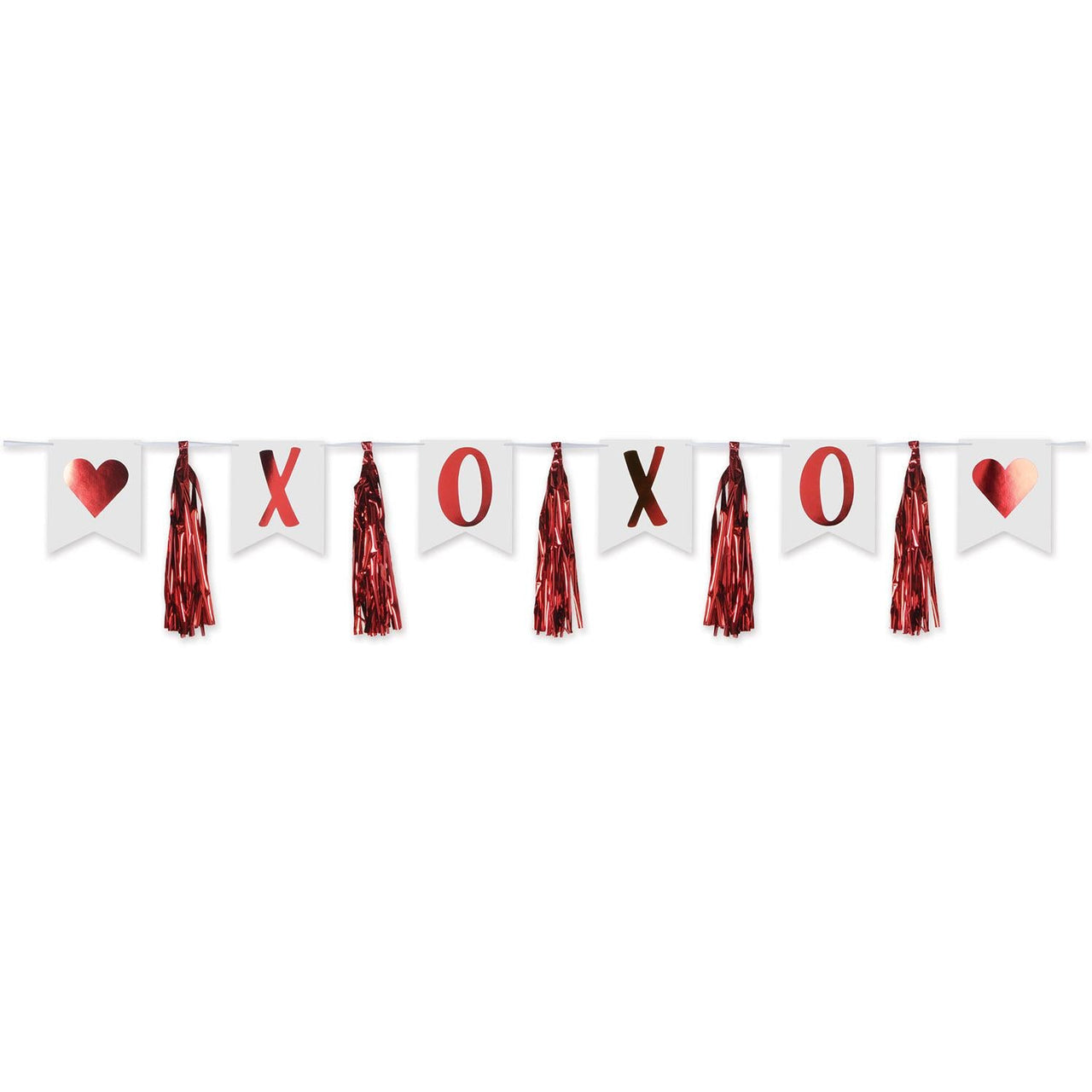 Valentine's Day XOXO Tassel Streamer - Bulk 12 Pack