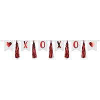 Valentine's Day XOXO Tassel Streamer - Bulk 12 Pack