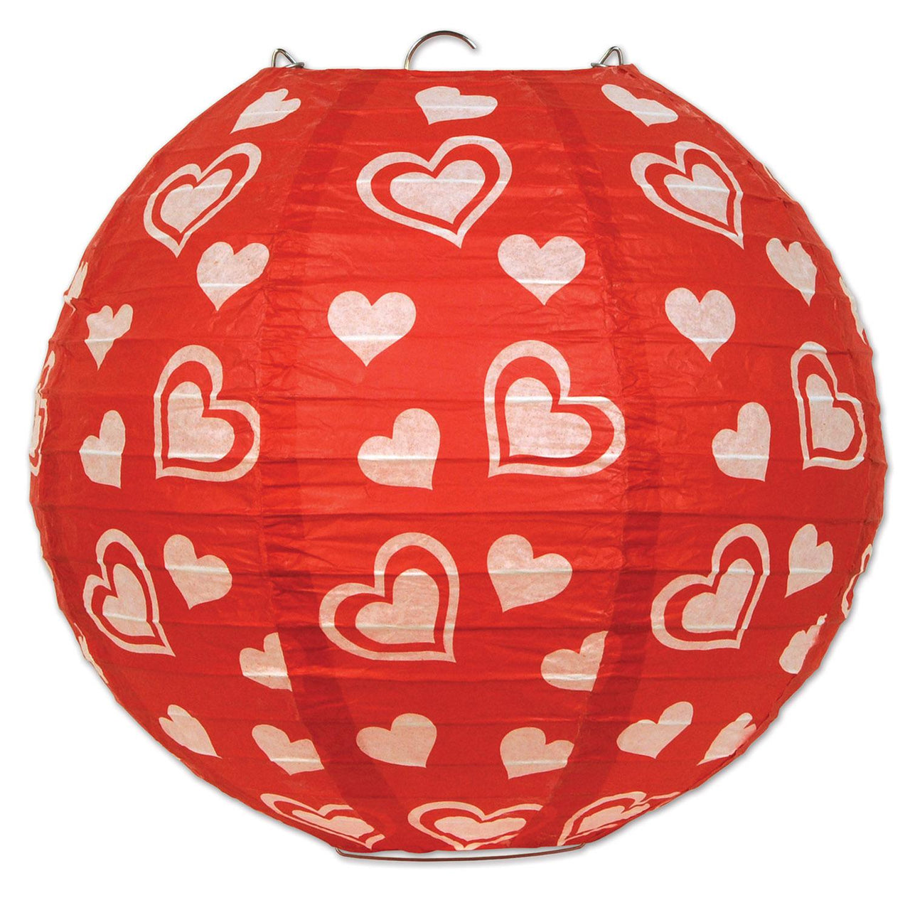 Valentine's Day Heart Paper Lanterns - Bulk 18 Pack