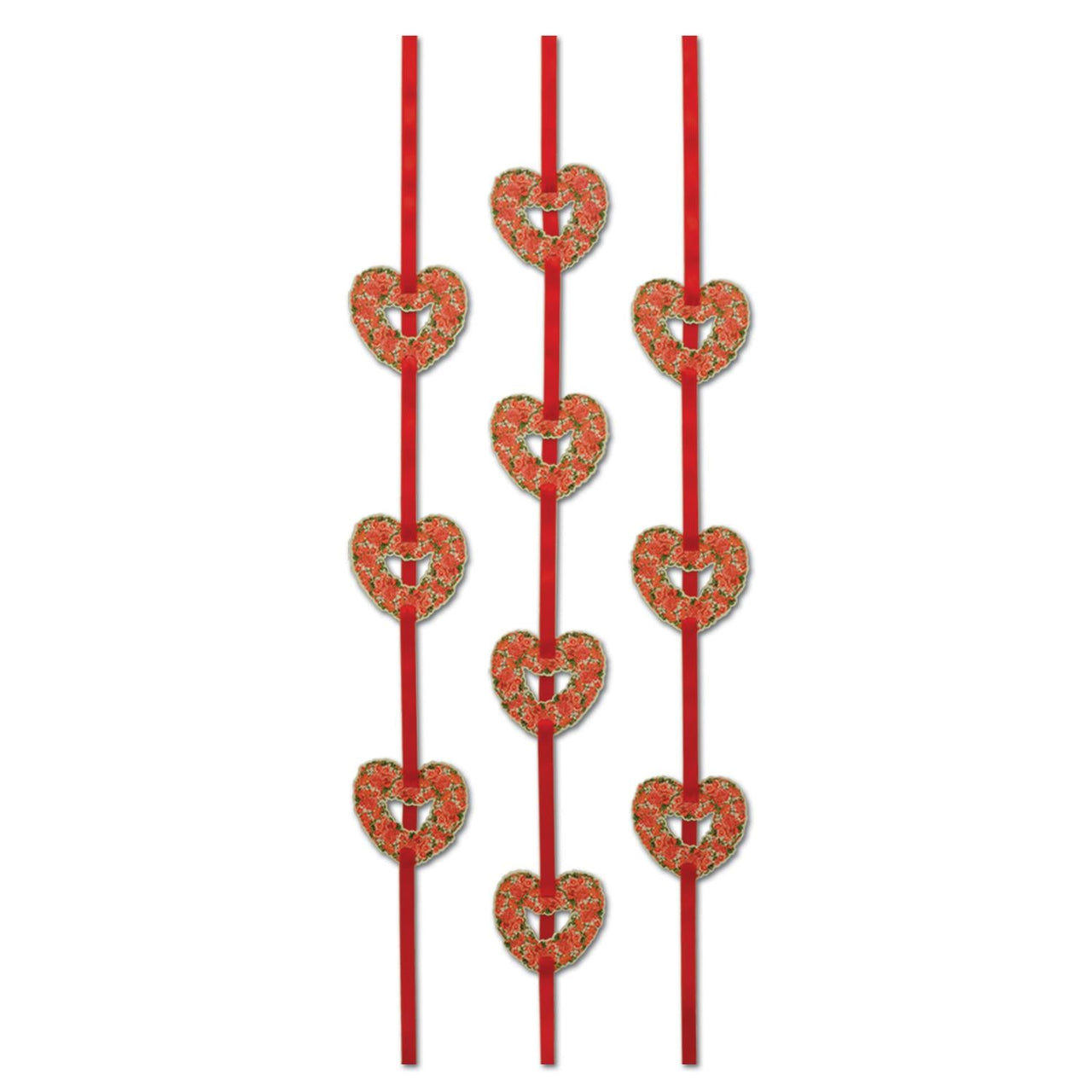 Valentine's Day Heart Ribbon Stringers - Bulk/36 Stringers
