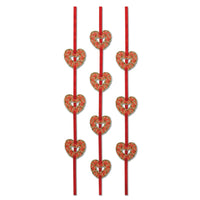 Valentine's Day Heart Ribbon Stringers - Bulk/36 Stringers