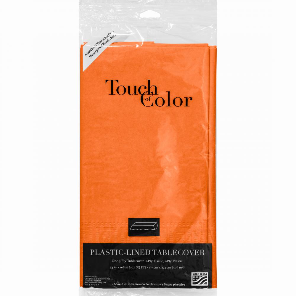 6ct Bulk Sunkissed Orange Paper Table Covers