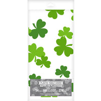 Shamrock Plastic Table Cover Party Decoration