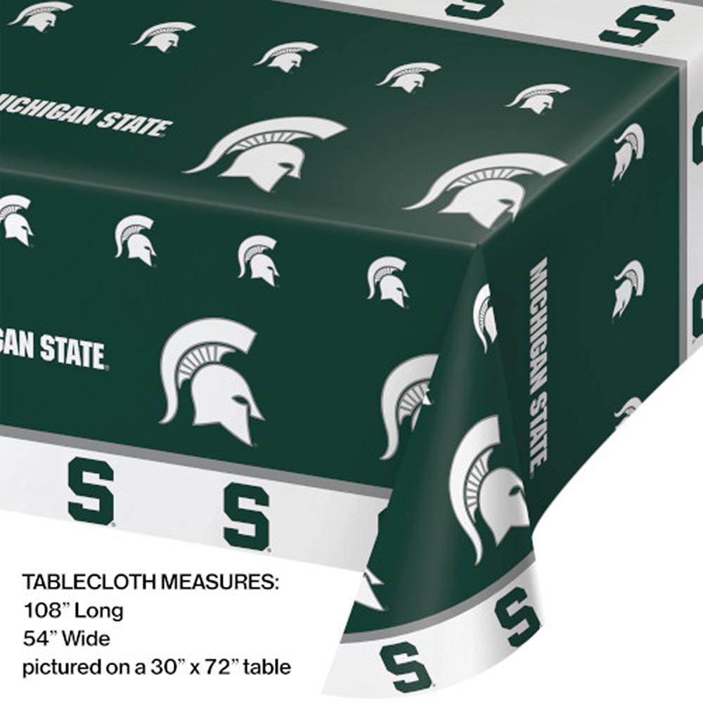 Michigan State University Plastic Table Cover, 54" X 108" Party Decoration