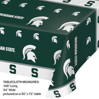 12ct Bulk Michigan State University Plastic Table Covers