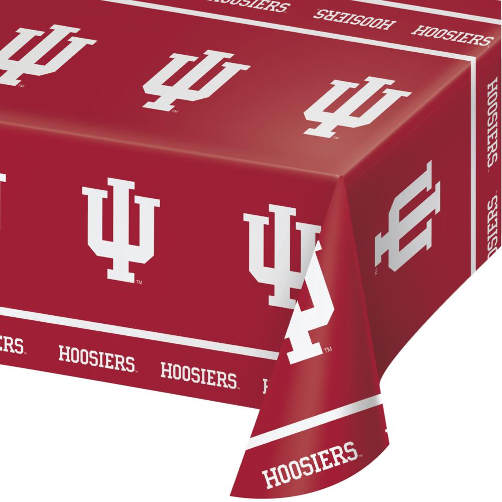 Indiana University Plastic Table Cover, 54" X 108" Party Decoration