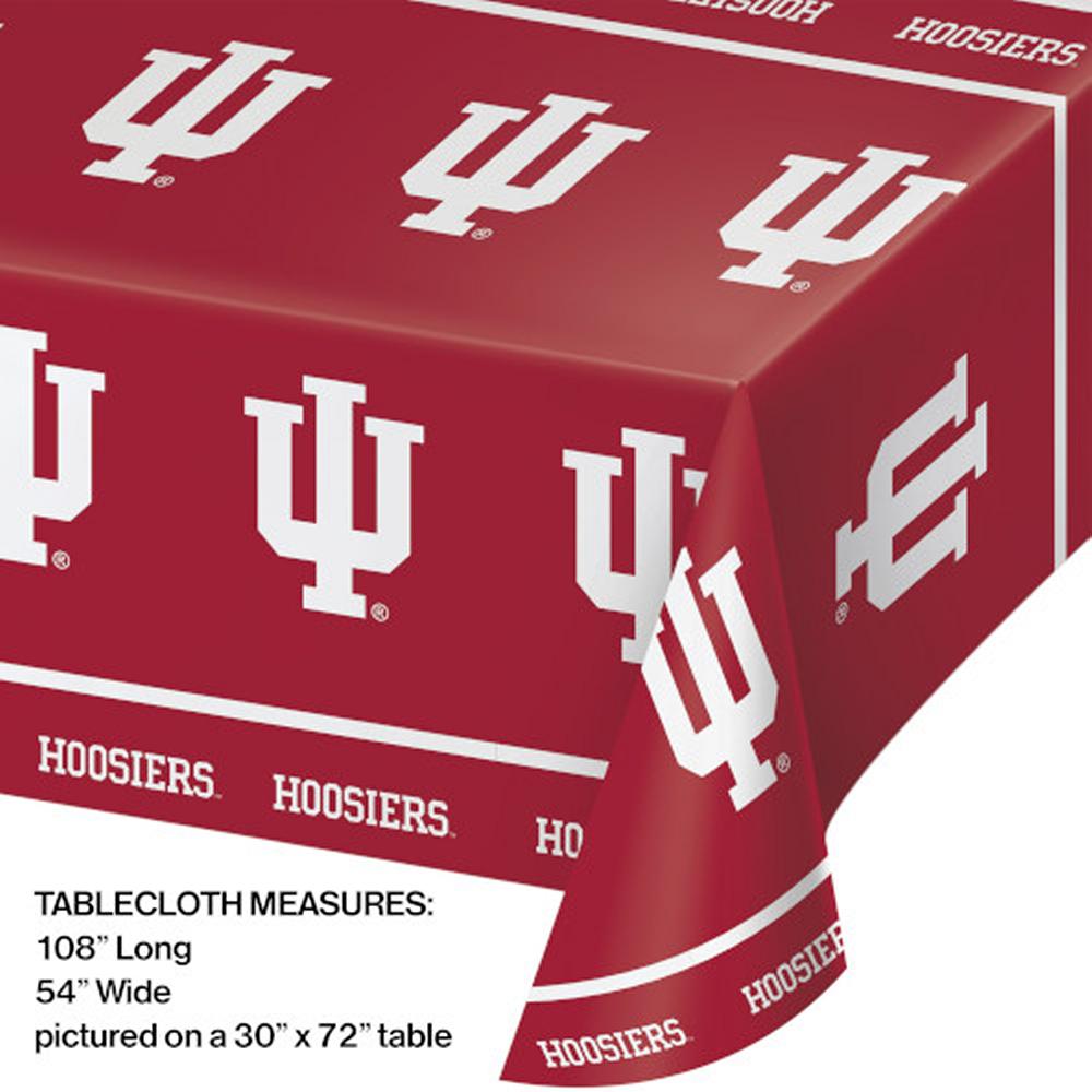 Indiana University Plastic Table Cover, 54" X 108" Party Decoration