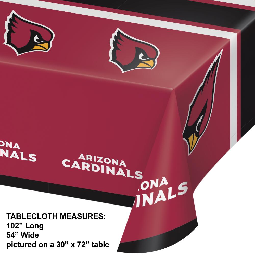 Arizona Cardinals Plastic Table Cover, 54" x 102" Party Decoration