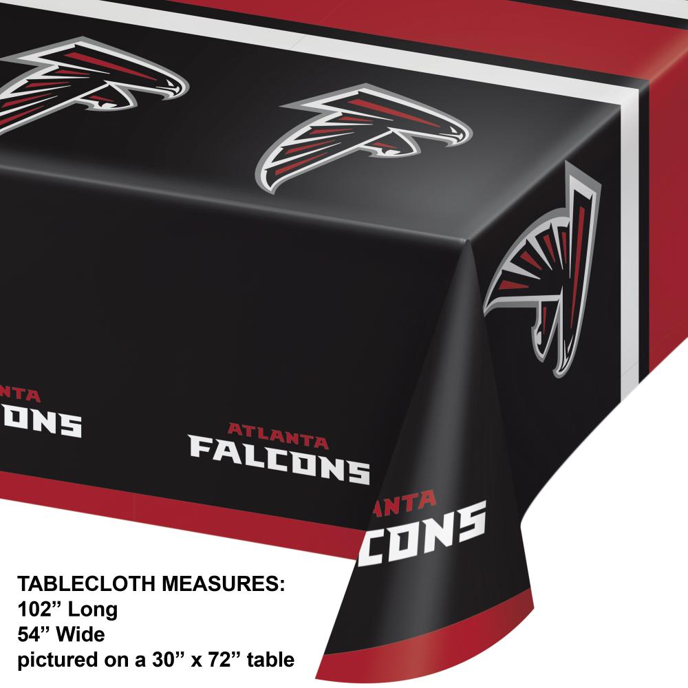 Atlanta Falcons Plastic Table Cover, 54" x 102" Party Decoration