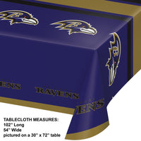 Baltimore Ravens Plastic Table Cover, 54