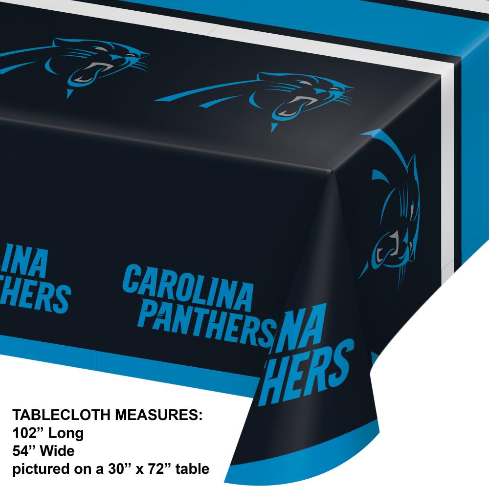 Carolina Panther Plastic Table Cover, 54" X 102"