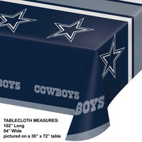 Dallas Cowboys Plastic Table Cover, 54
