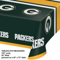 Green Bay Packers Plastic Table Cover, 54