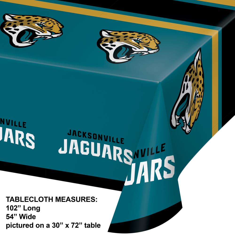 Jacksonville Jaguars Plastic Table Cover, 54" x 102" Party Decoration