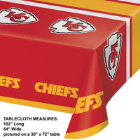 Kansas City Chiefs Plastic Table Cover, 54