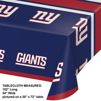 New York Giants Plastic Table Cover, 54