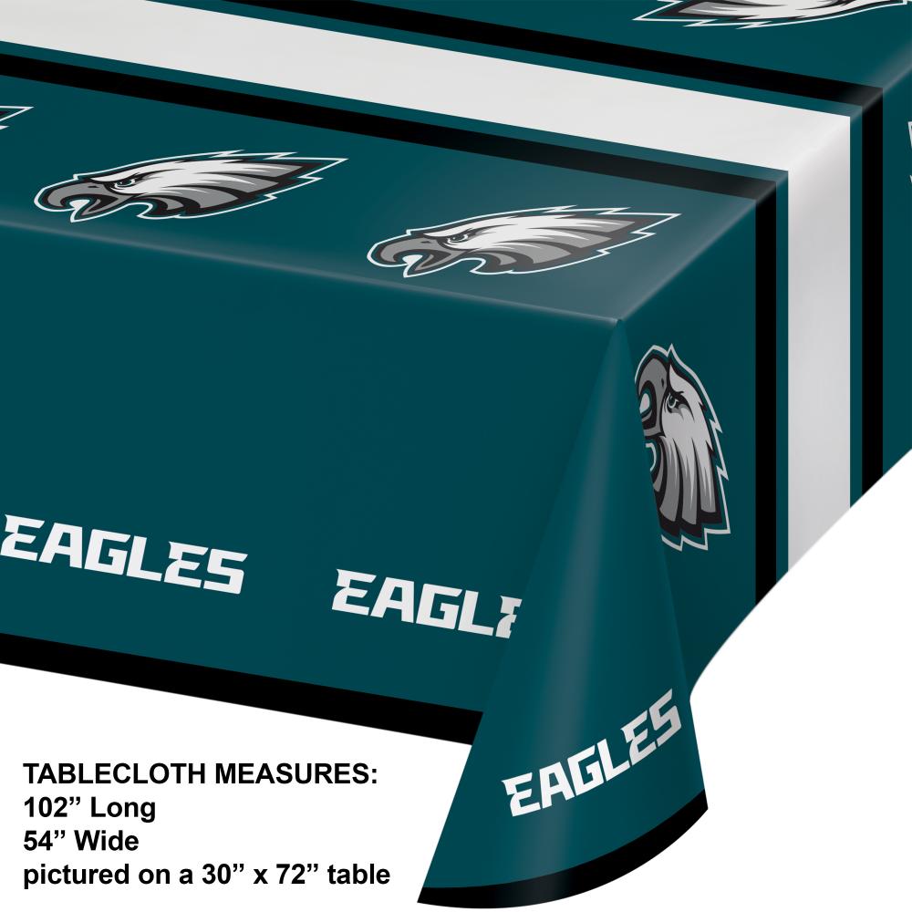 Philadelphia Eagles Plastic Table Cover, 54" x 102" Party Decoration