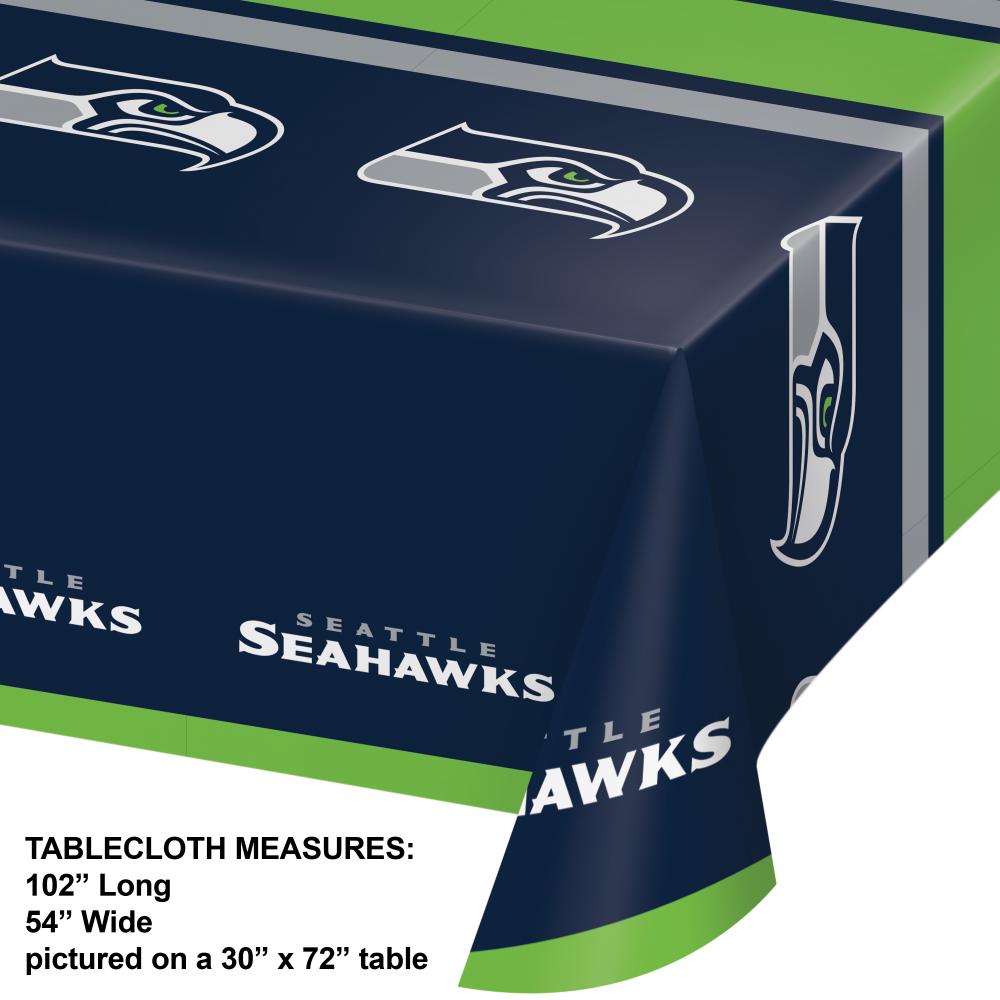Seattle Seahawks Plastic Table Cover, 54" x 102" Party Decoration