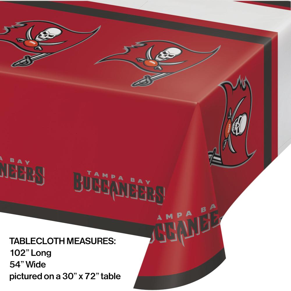 Tampa Bay Buccaneers Plastic Table Cover, 54" x 102" Party Decoration