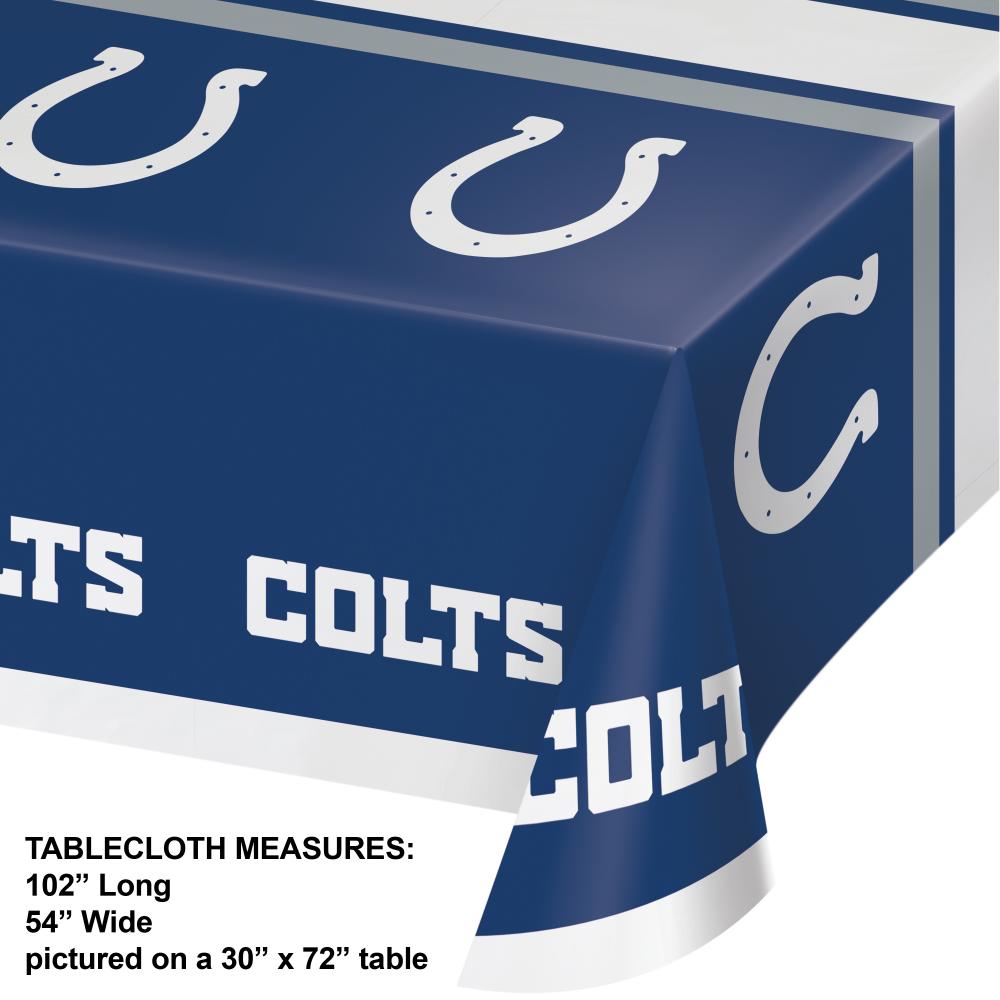 Indianapolis Colts Plastic Table Cover, 54" x 102" Party Decoration