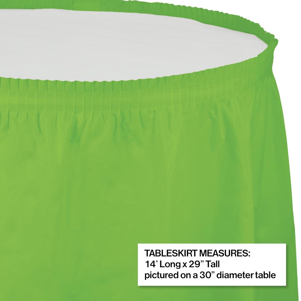 Fresh Lime Plastic Tableskirt, 14' X 29"