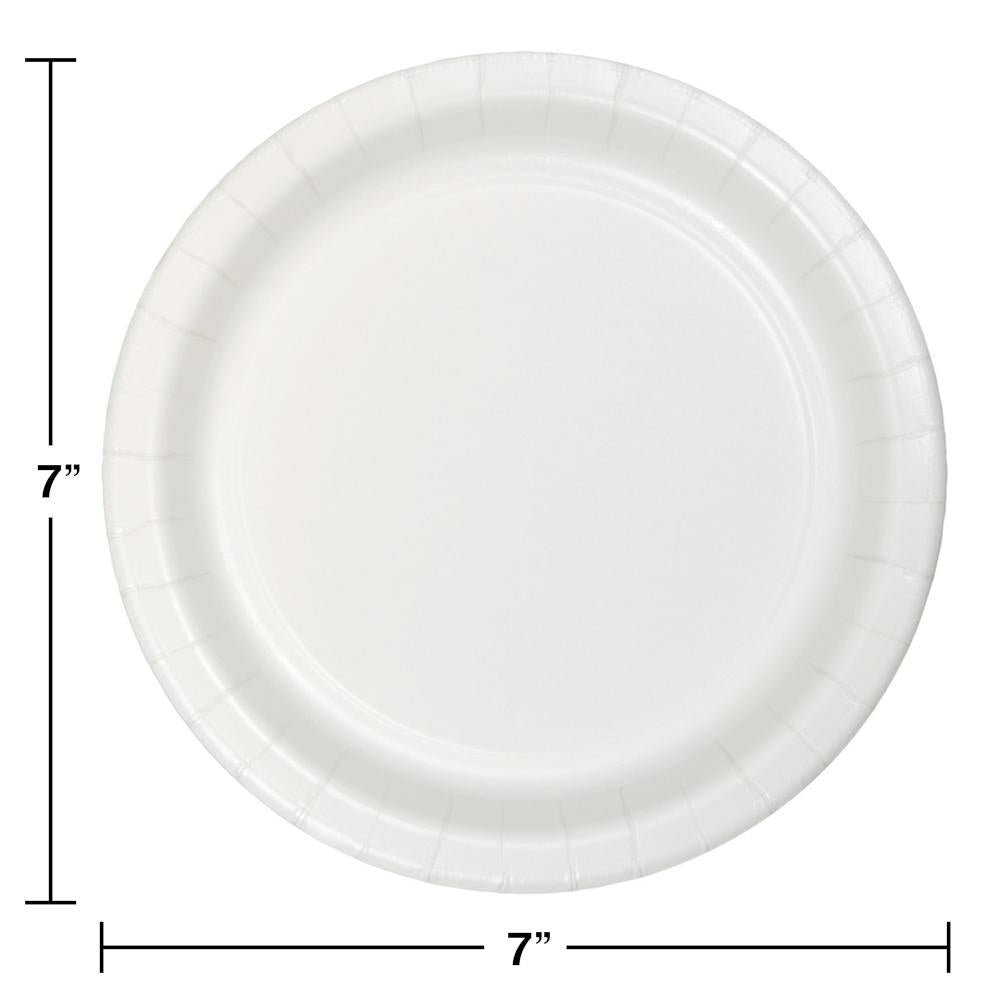 White Dessert Plate, 75 ct
