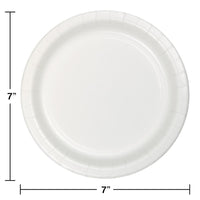 White Dessert Plate, 75 ct