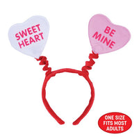 12 Pack Bulk Candy Heart Boppers Headband Valentine's Day Accessory - view 3