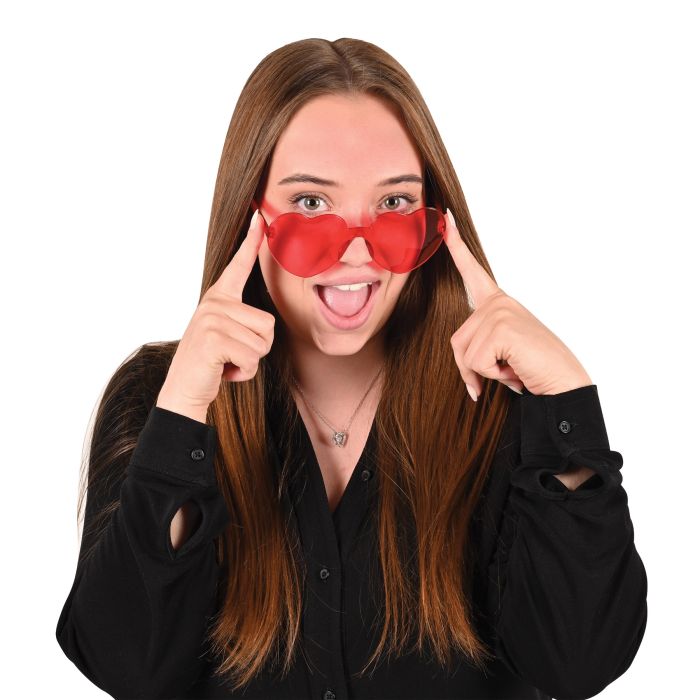 12 Pack Bulk Heart Glasses