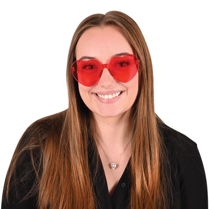12 Pack Bulk Heart Glasses