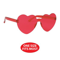 12 Pack Bulk Heart Glasses