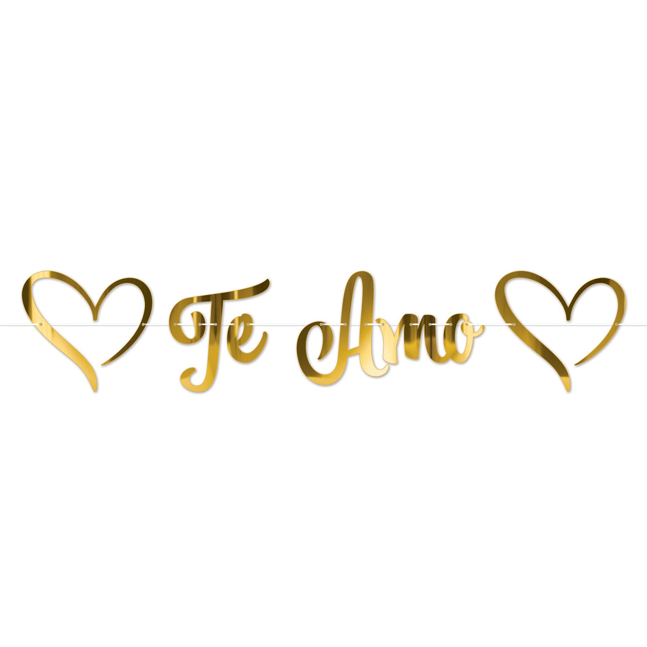 Foil Te Amo Streamer - Bulk 12 Pack