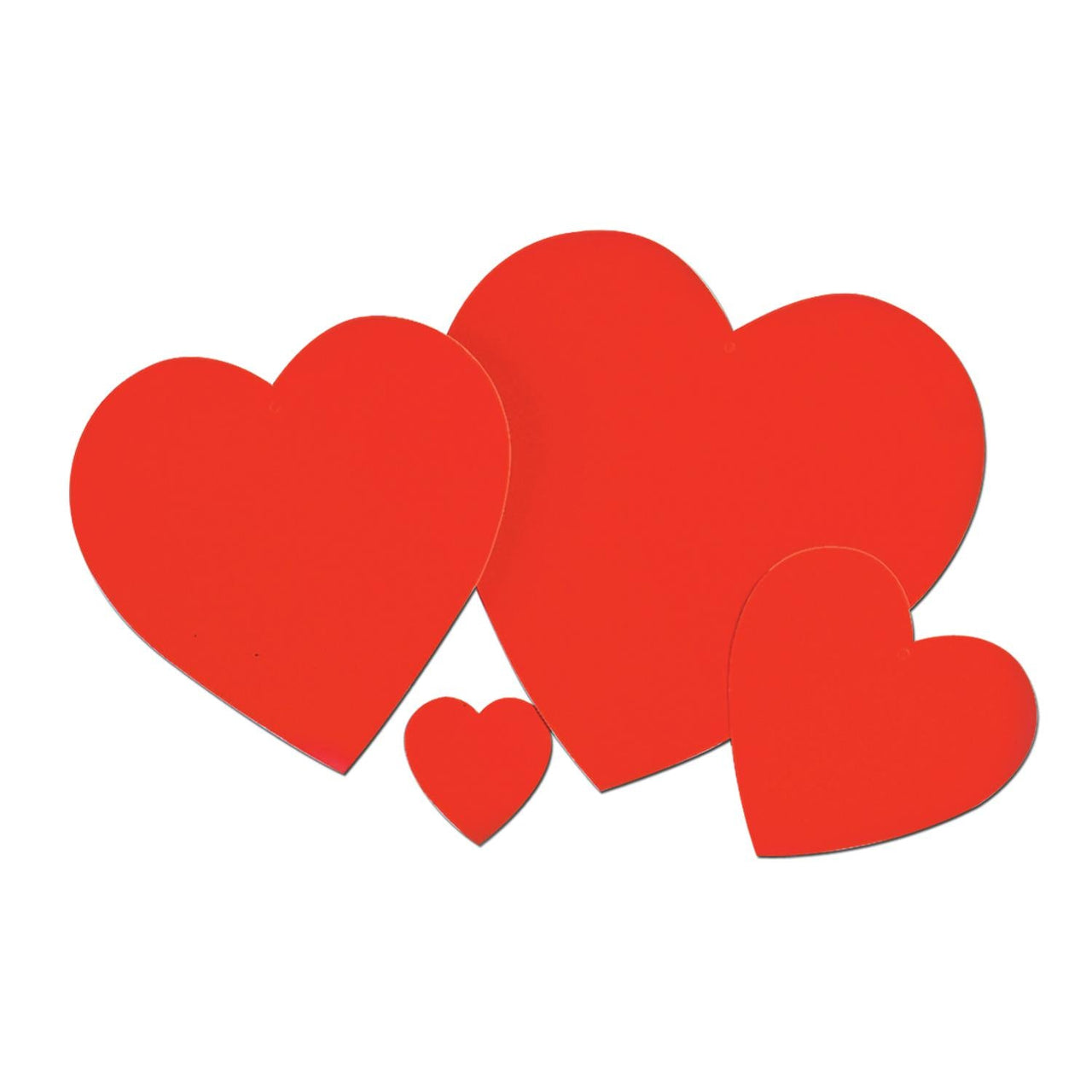 4" Valentine's Day Printed Heart Cutout - Bulk 144 Pack