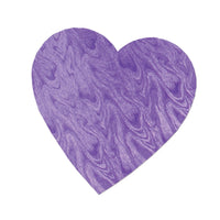 4 Inch- Valentine's Day Embossed Foil Heart Cutout - Purple - Bulk 72 Pack