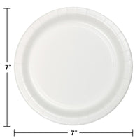 White Dessert Plate, 24 ct Party Decoration
