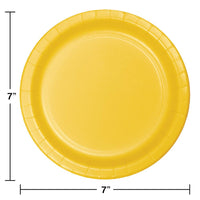 School Bus Yellow Dessert Plates, 24 ct Party Decoration