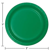 Emerald Green Paper Dessert Plates (24/Pkg)