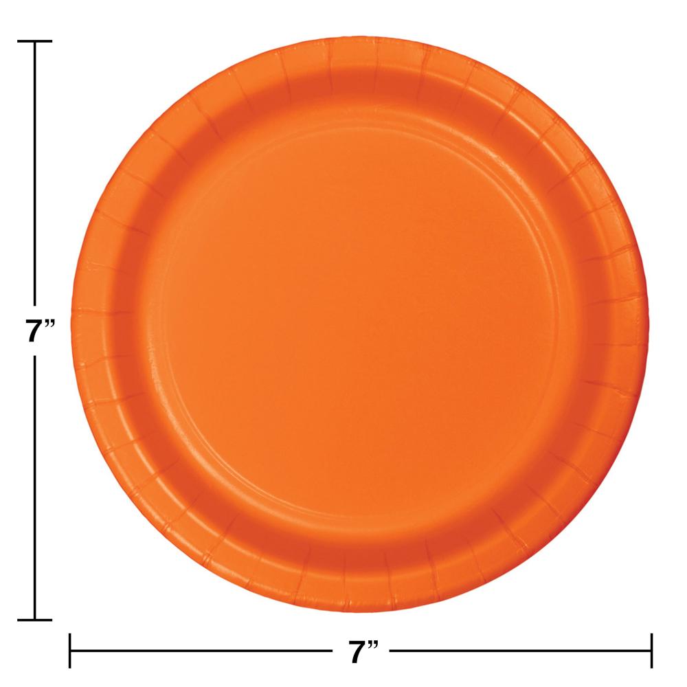 Sunkissed Orange Dessert Plates, 24 ct Party Decoration