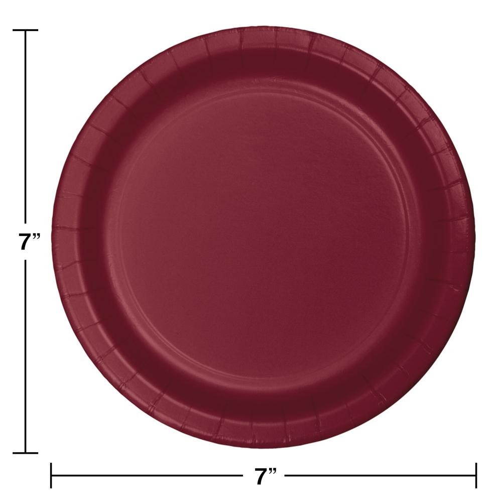 240ct Bulk Burgundy Dessert Plates