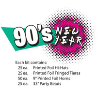 90's New Year Party Kit for 50 (One Kit)