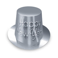 Silver New Year Hi-Hat - Bulk 25 Pack