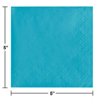 600 pc Bulk Bermuda Blue 2 Ply Beverage Napkins