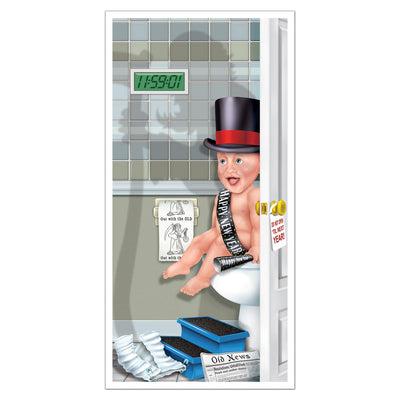 Happy New Year Restroom Door Cover - Bulk 12 Pack
