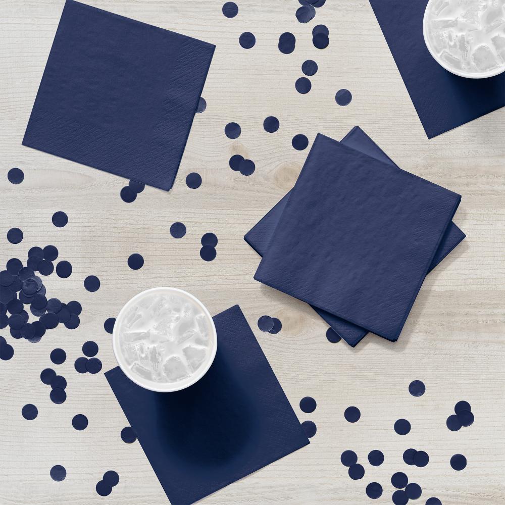 600 pc Bulk Navy 2 ply Beverage Napkins